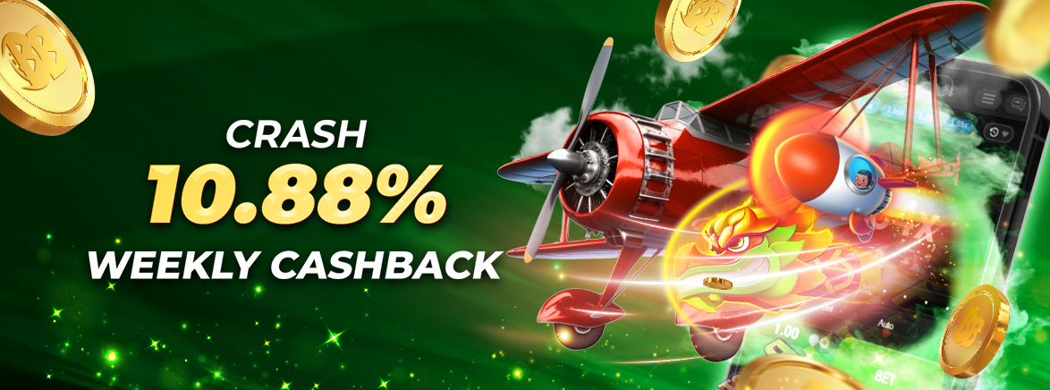 Crash 10.88% Weekly Cashback