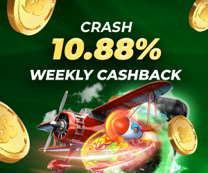 Crash 10.88% Weekly Cashback